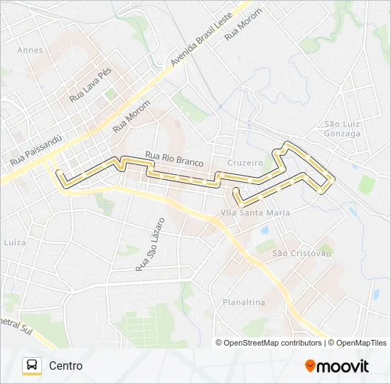 02 SANTA MARIA / VILA FÁTIMA Bus Line Map