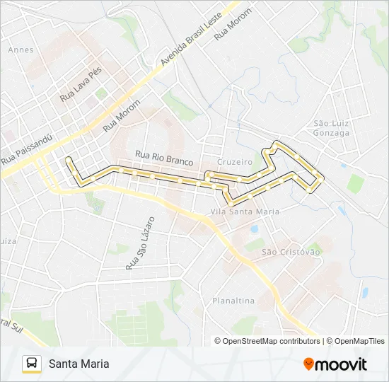 02 SANTA MARIA / VILA FÁTIMA Bus Line Map