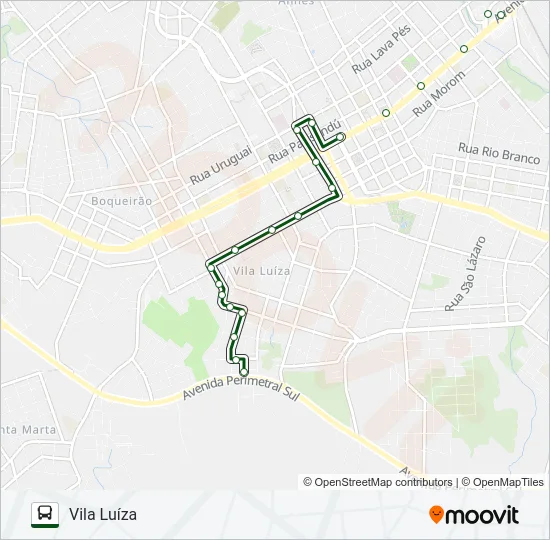 06 VILA LUIZA / UNIVERSIDADE Bus Line Map