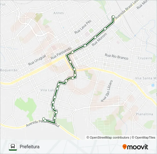 06 VILA LUIZA / UNIVERSIDADE Bus Line Map
