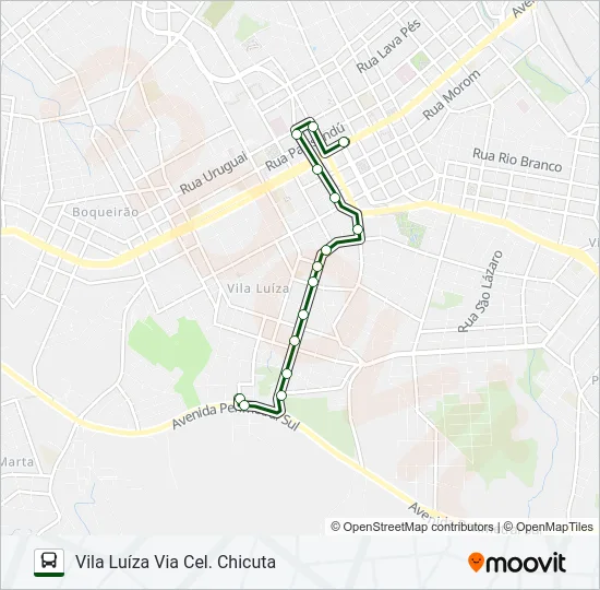 06 VILA LUIZA / UNIVERSIDADE Bus Line Map
