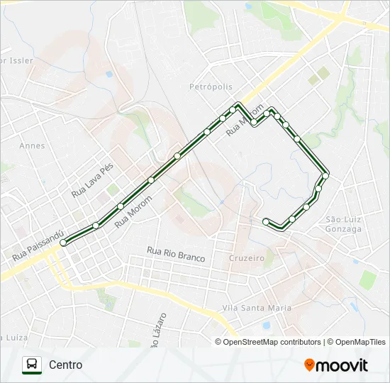 08 LOTEAMENTO UMBÚ / BOM RECREIO Bus Line Map