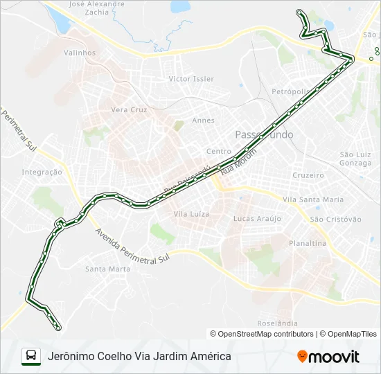 04 JERÔNIMO COELHO / UNIVERSIDADE Bus Line Map