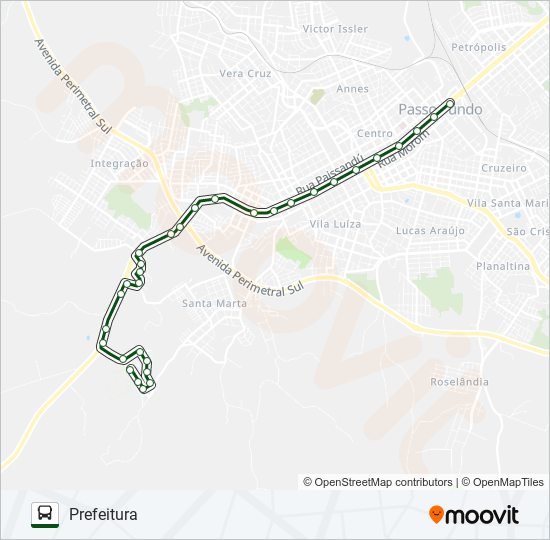 Mapa de 04 JERÔNIMO COELHO / UNIVERSIDADE de autobús