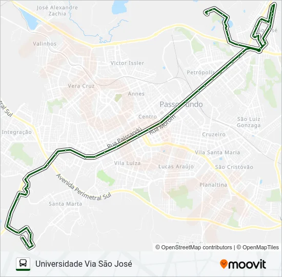 04 JERÔNIMO COELHO / UNIVERSIDADE Bus Line Map