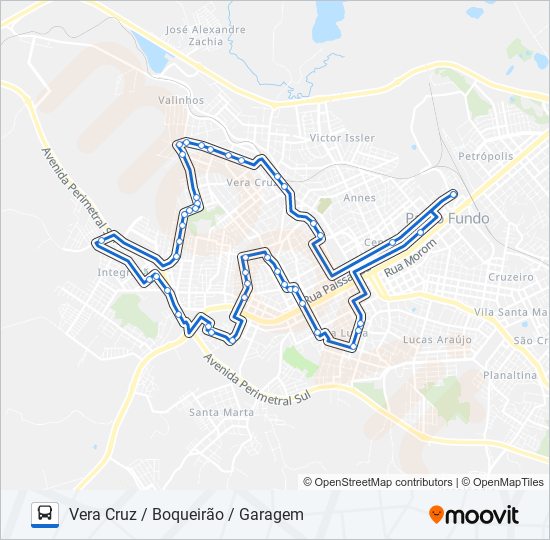 00 INTERBAIRROS bus Line Map