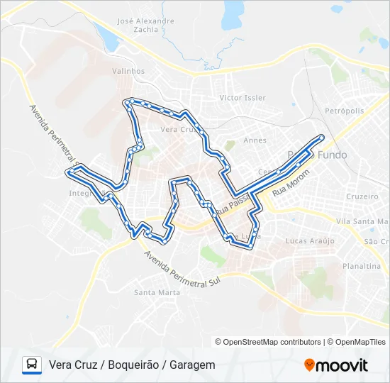 00 INTERBAIRROS Bus Line Map