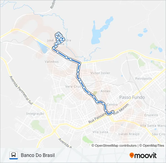 24 ZACCHIA / UNIVERSIDADE Bus Line Map