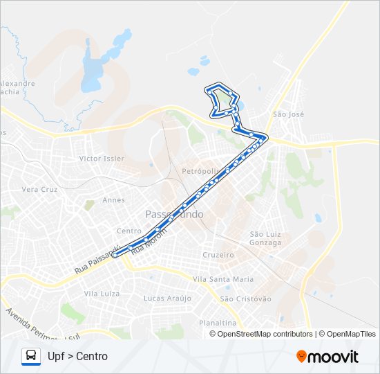 24 ZACCHIA / UNIVERSIDADE bus Line Map