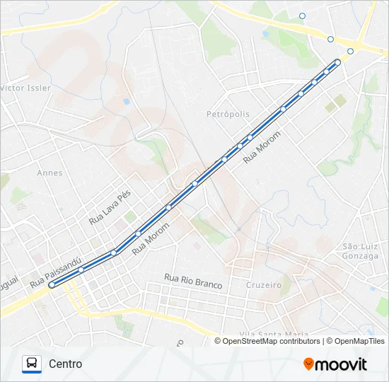 16 VALINHOS / UNIVERSIDADE Bus Line Map