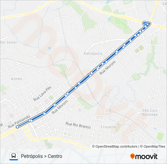 16 VALINHOS / UNIVERSIDADE Bus Line Map