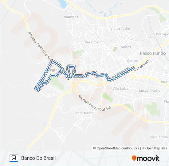 30 INTEGRAÇÃO / UNIVERSIDADE Bus Line Map