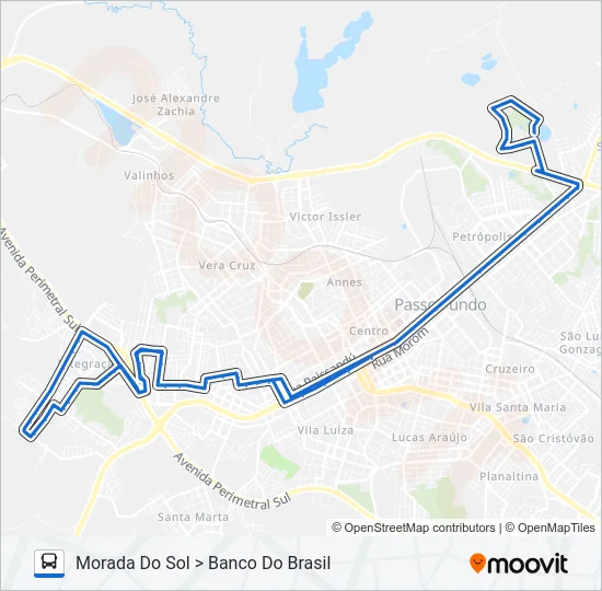 30 INTEGRAÇÃO / UNIVERSIDADE Bus Line Map