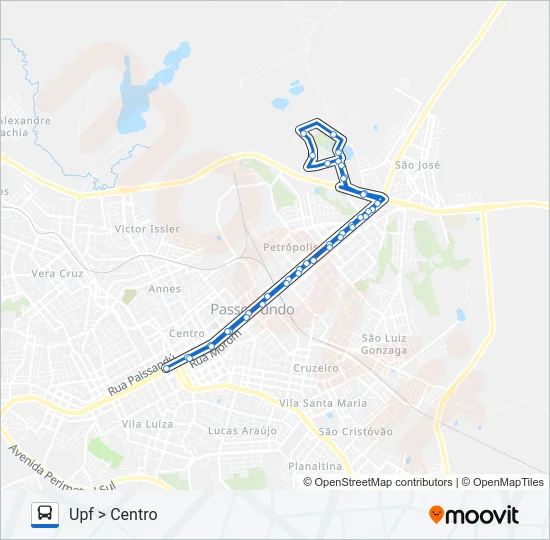 30 INTEGRAÇÃO / UNIVERSIDADE Bus Line Map