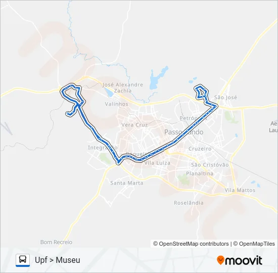 29 PARQUE INDUSTRIAL / UNIVERSIDADE Bus Line Map