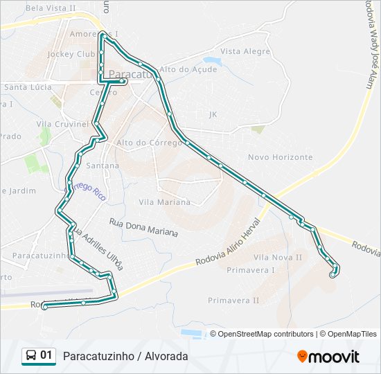 Rota da linha r20: horários, paradas e mapas - Centro (Atualizado)