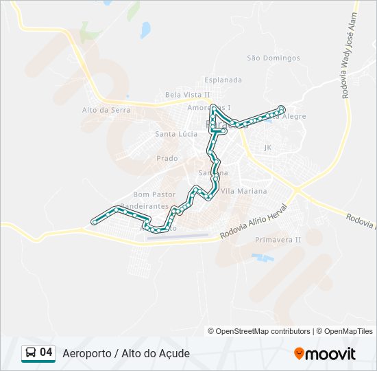 Mapa de 04 de autobús