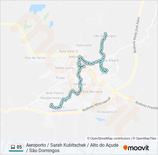 Mapa de 05 de autobús