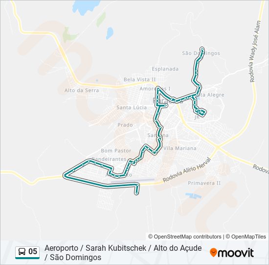 Mapa de 05 de autobús