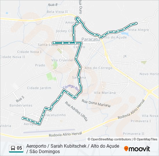 Mapa de 05 de autobús