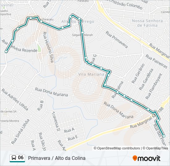 Mapa de 06 de autobús