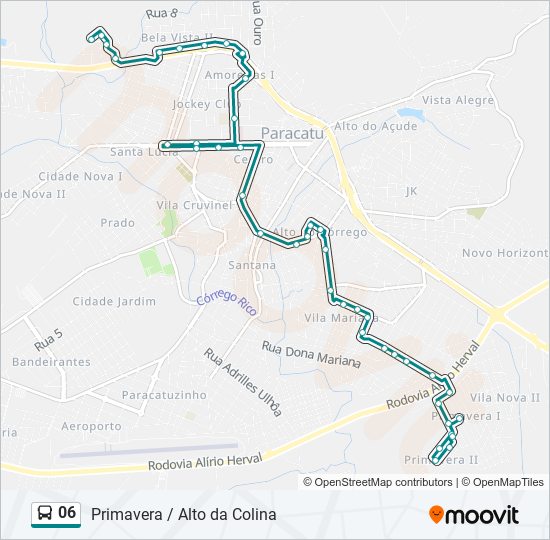 Mapa de 06 de autobús