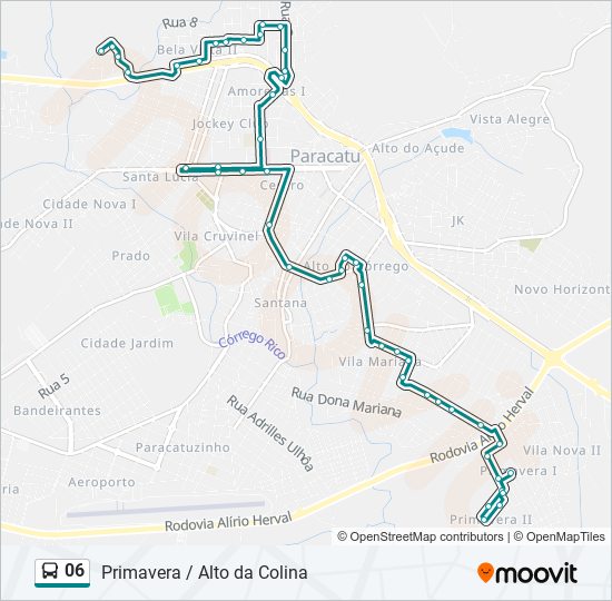 Mapa de 06 de autobús