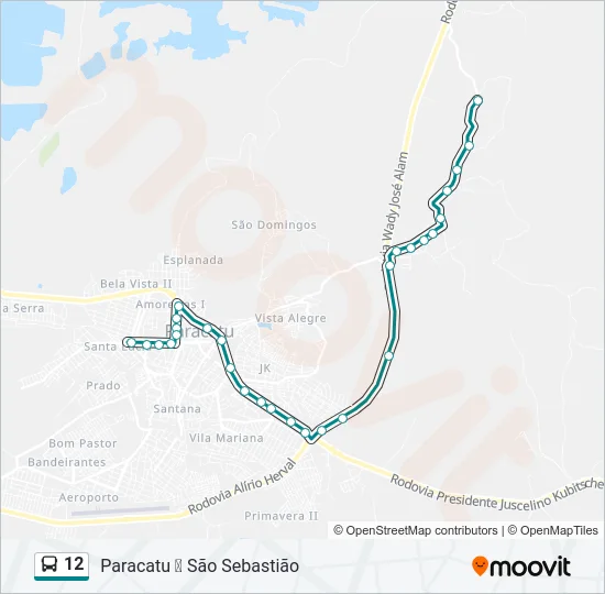 12 Bus Line Map