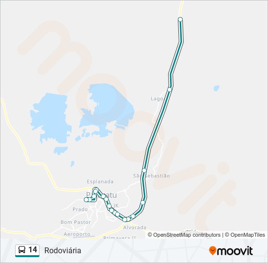 Mapa de 14 de autobús