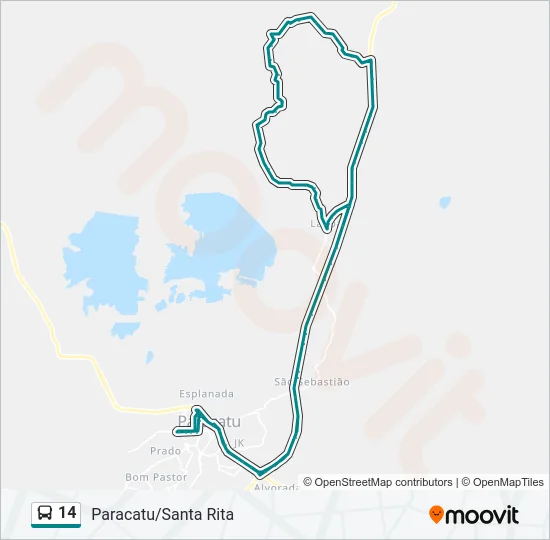 14 Bus Line Map