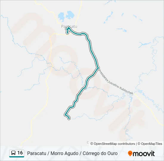 16 Bus Line Map