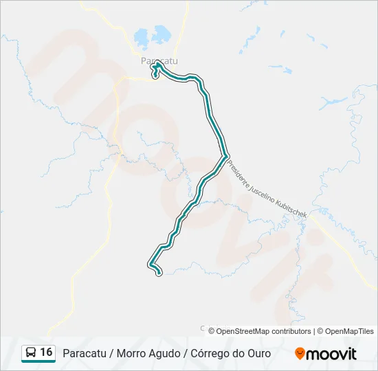 16 Bus Line Map