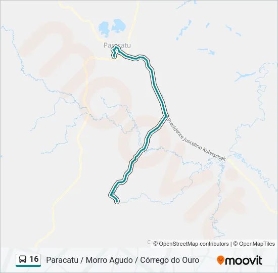 16 Bus Line Map