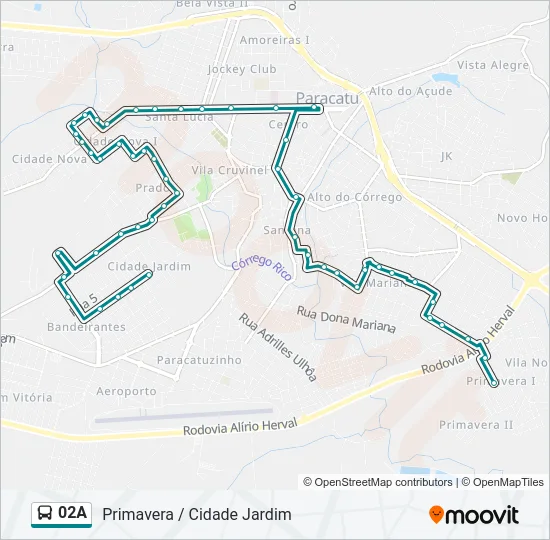 02A Bus Line Map