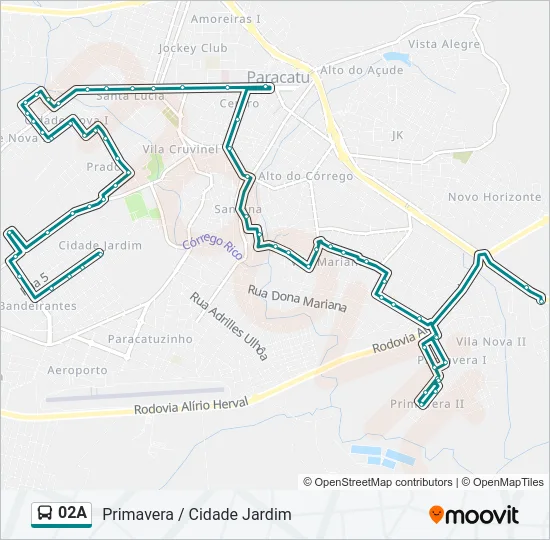 02A Bus Line Map