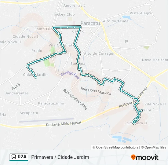 02A Bus Line Map