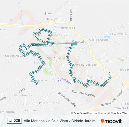 02B Bus Line Map