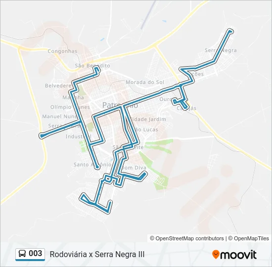 003 Bus Line Map
