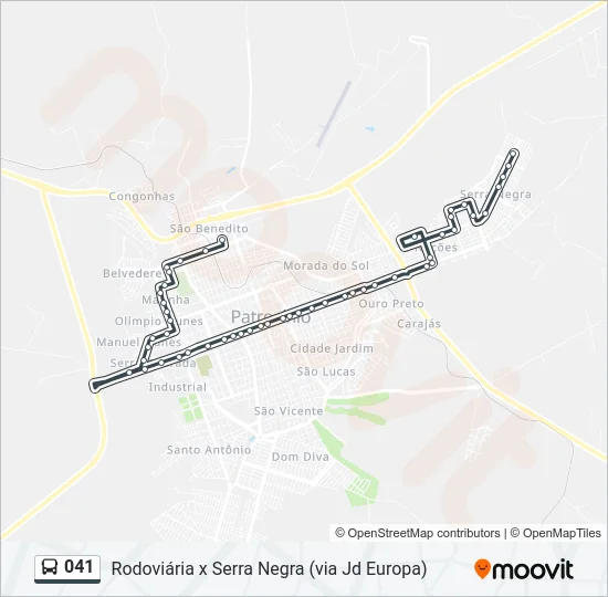 041 Bus Line Map