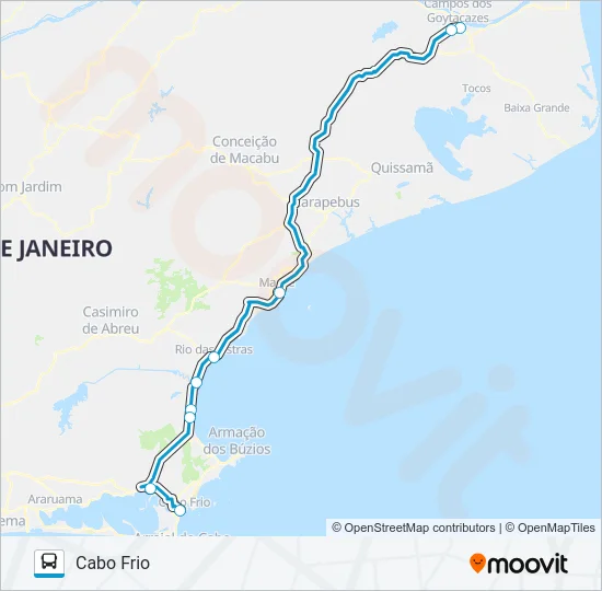 CAMPOS - CABO FRIO Bus Line Map