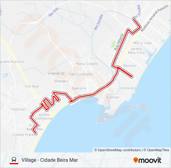 Mapa de 08 de autobús