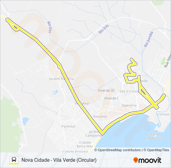 02 - RAMO A bus Line Map
