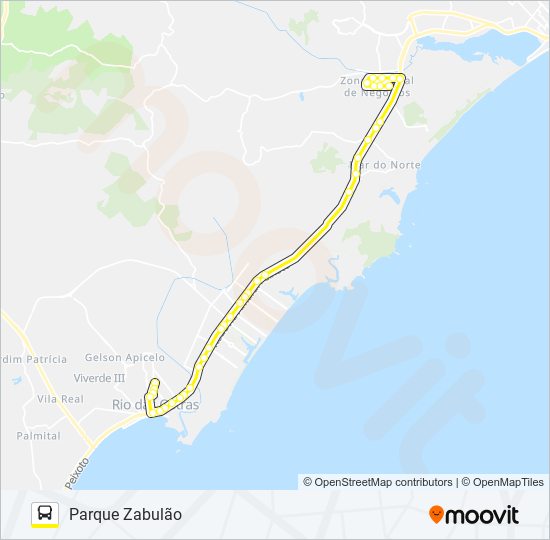 Mapa da linha 02 - RAMO B de ônibus