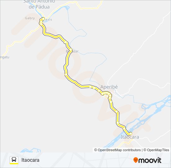 Mapa da linha N490 de ônibus