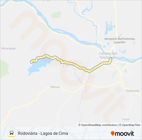 Mapa da linha 119 de ônibus