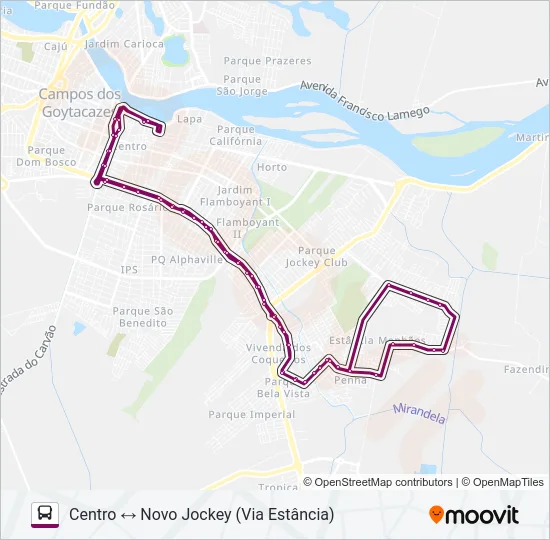 ÔNIBUS FEMININO Bus Line Map