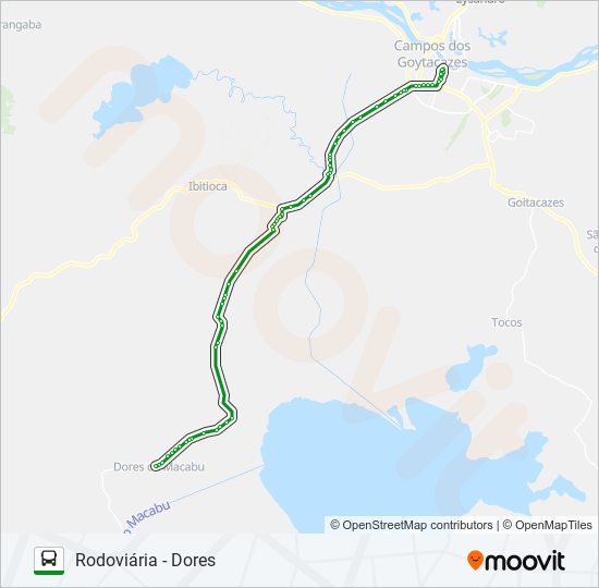 Mapa da linha 114 de ônibus