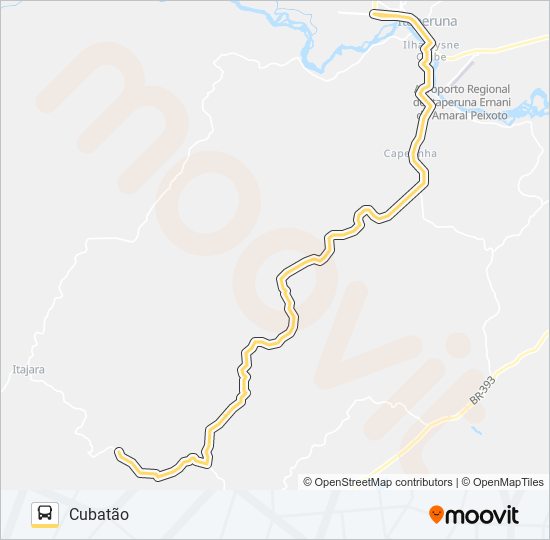 Mapa da linha 39 de ônibus