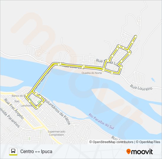 CENTRO - IPUCA (CIRCULAR) bus Line Map