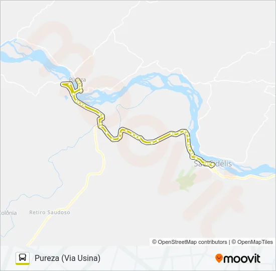 CENTRO - PUREZA Bus Line Map